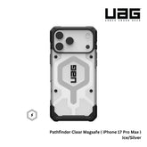 UAG - Pathfinder Clear Magsafe Case For iPhone 17 Pro Max - Ice/Silver